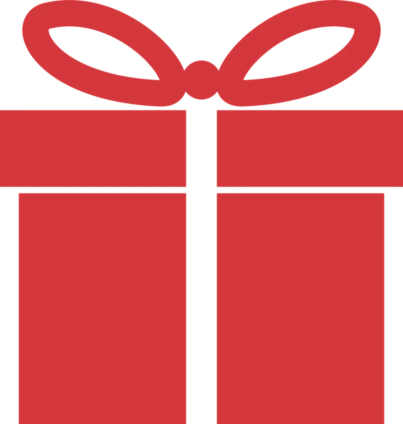 Red Icon Present Stickdatei – Weihnachten