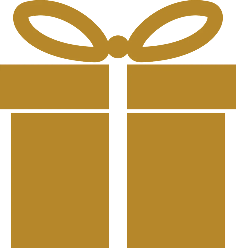 Gold Icon Present Stickdatei – Weihnachten