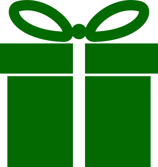 Green Icon Present Stickdatei