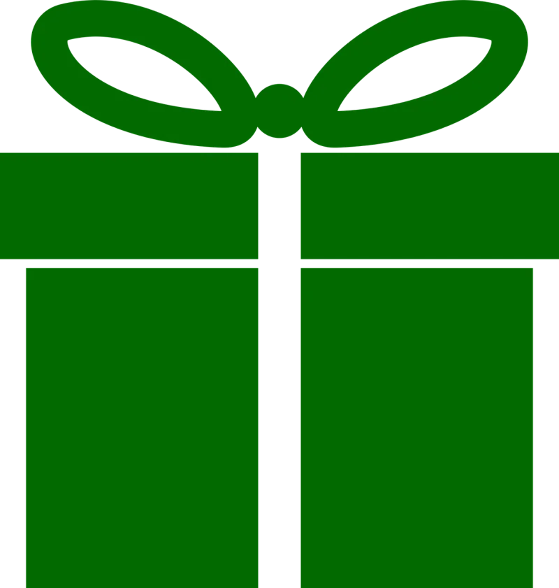 Green Icon Present Stickdatei – Weihnachten