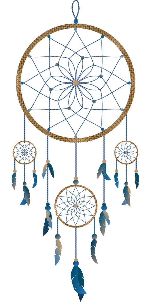 Dream catcher Indians Feather jewelry Stickdatei – Natur