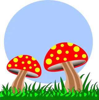 Mushrooms Field Fungus Stickdatei – Natur