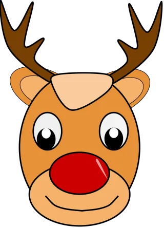 Deer Rudolph Santa claus Stickdatei