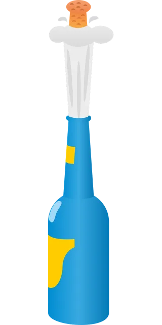 Bottle Sparkling wine Champagne Stickdatei