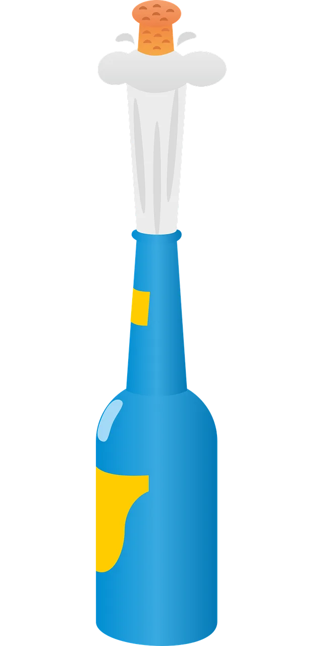 Bottle Sparkling wine Champagne Stickdatei – Essen & Trinken