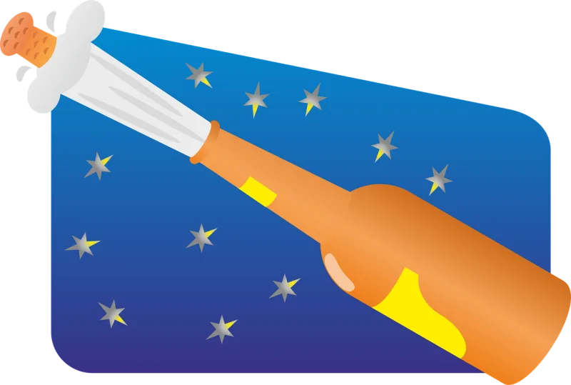 Bottle Sparkling wine Champagne Stickdatei – Essen & Trinken