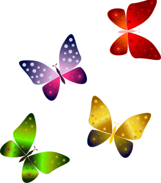 Butterflies Red butterfly Butterfly green Stickdatei