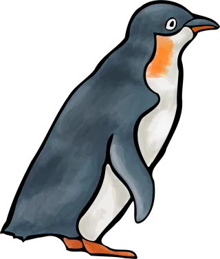 Penguin Logo Animal Stickdatei