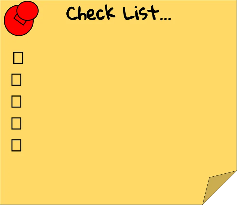 Checklist Sticky note Pin Stickdatei – Musik