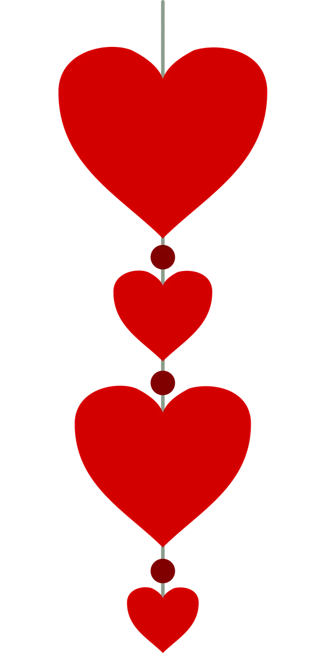 Pendant Heart Valentine's day Stickdatei – Herzen & Liebe