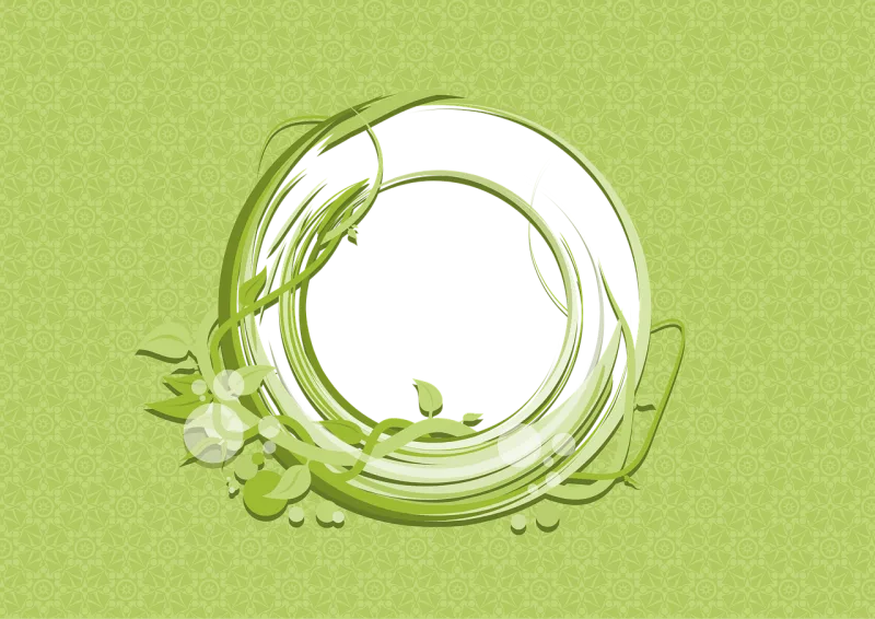 Ornament Green Foliage Stickdatei – Weihnachten