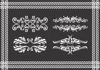 Arabesque Floral Decoration Stickdatei