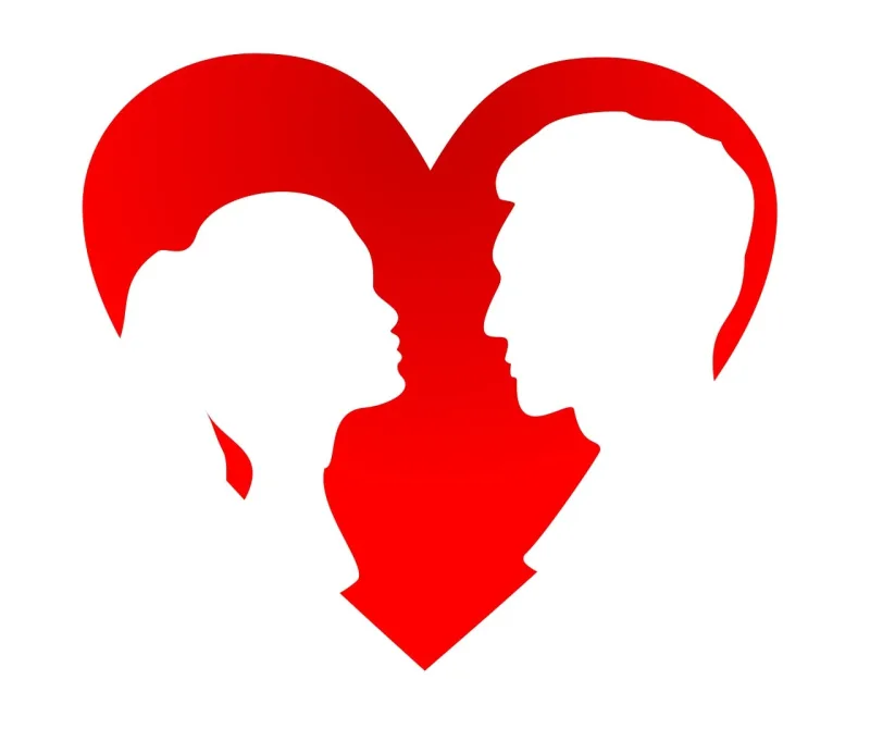 Valentines day Vector Silhouette Stickdatei – Herzen & Liebe