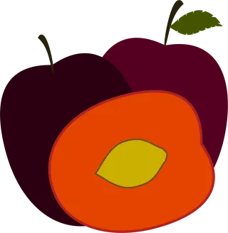 Plum Purple plum Plums Stickdatei