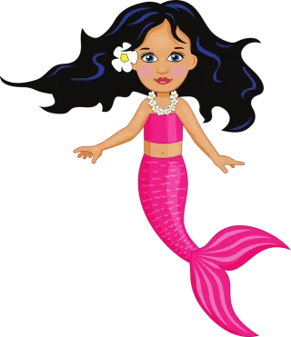 Mermaid Pink Girl Stickdatei