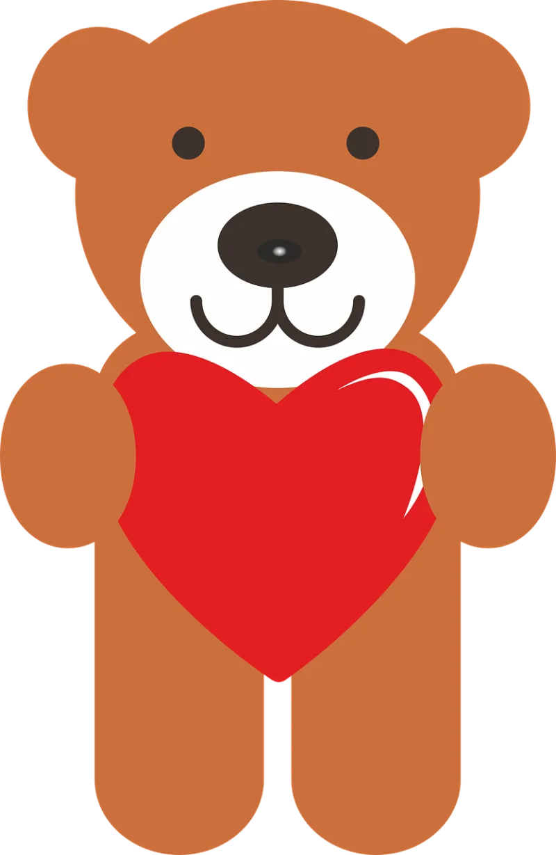 Teddy Bear Valentine Stickdatei – Tiere