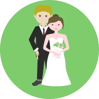 Bride and groom Before Wedding Stickdatei