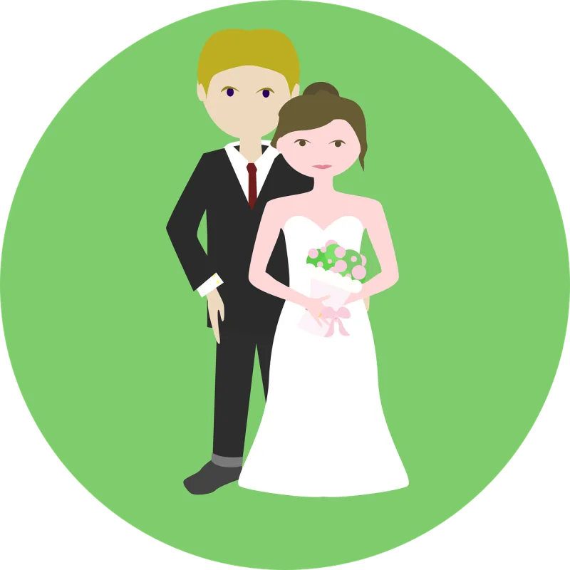 Bride and groom Before Wedding Stickdatei – Herzen & Liebe
