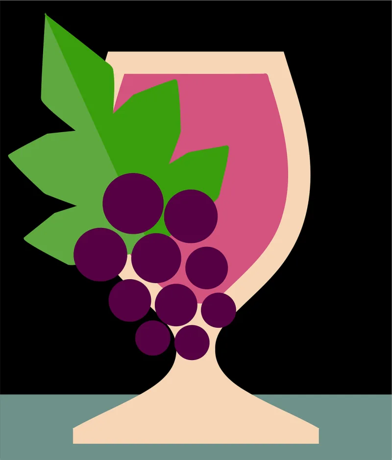 Wine Grapes Fruits Stickdatei – Essen & Trinken