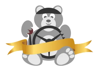 Vector Bear Trucker Stickdatei