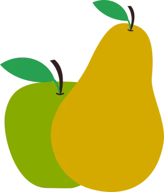 Fruits Pear Apple Stickdatei