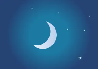 Night Clear Moon Stickdatei