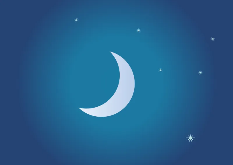 Night Clear Moon Stickdatei – Natur