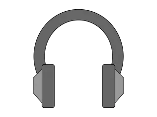 Headphone Music Gray Stickdatei – Musik