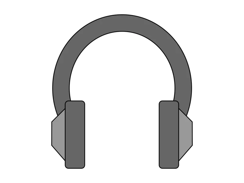 Headphone Music Gray Stickdatei – Musik