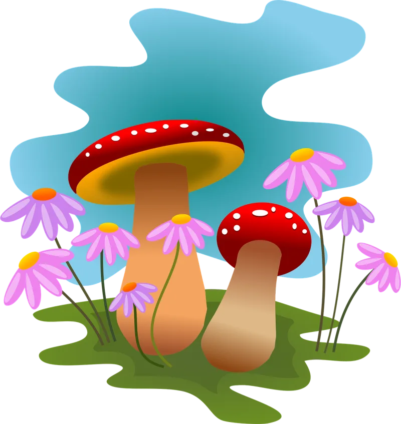 Mushrooms Fall Fungi Stickdatei – Natur
