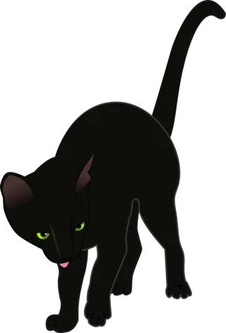 Cat Nature Black Stickdatei