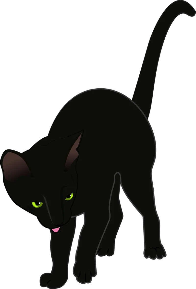 Cat Nature Black Stickdatei – Tiere