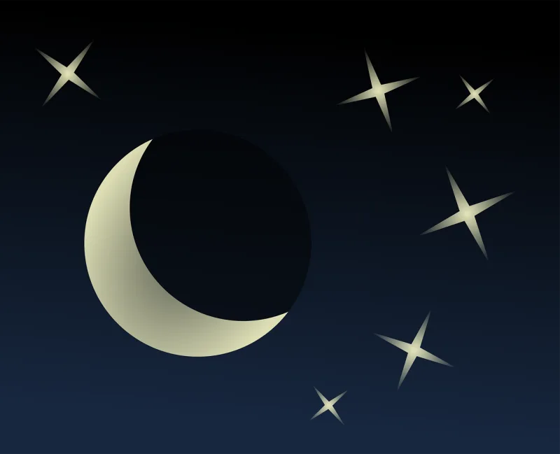 Sky Night Moon Stickdatei – Natur