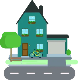 House Cottage Residential house Stickdatei