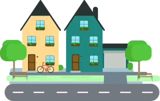 House Apartment Building Stickdatei