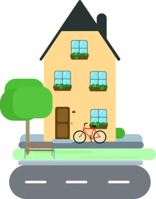 House Cottage Residential house Stickdatei