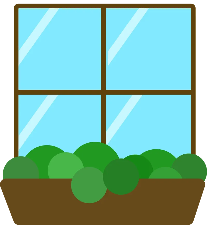 Window Outdoor House Stickdatei – Blumen