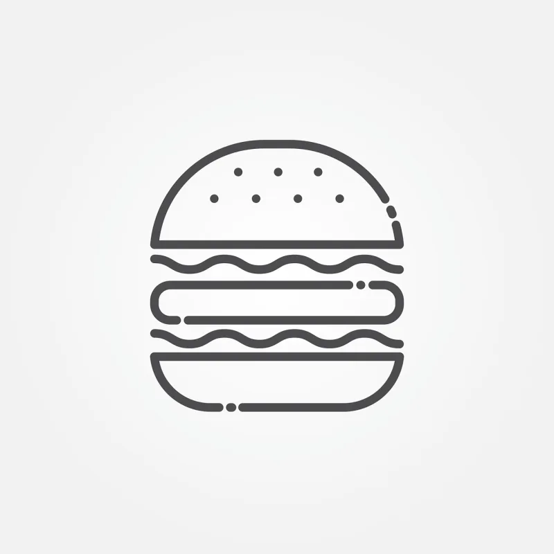 Burger Icon Hamburger Stickdatei – Essen & Trinken