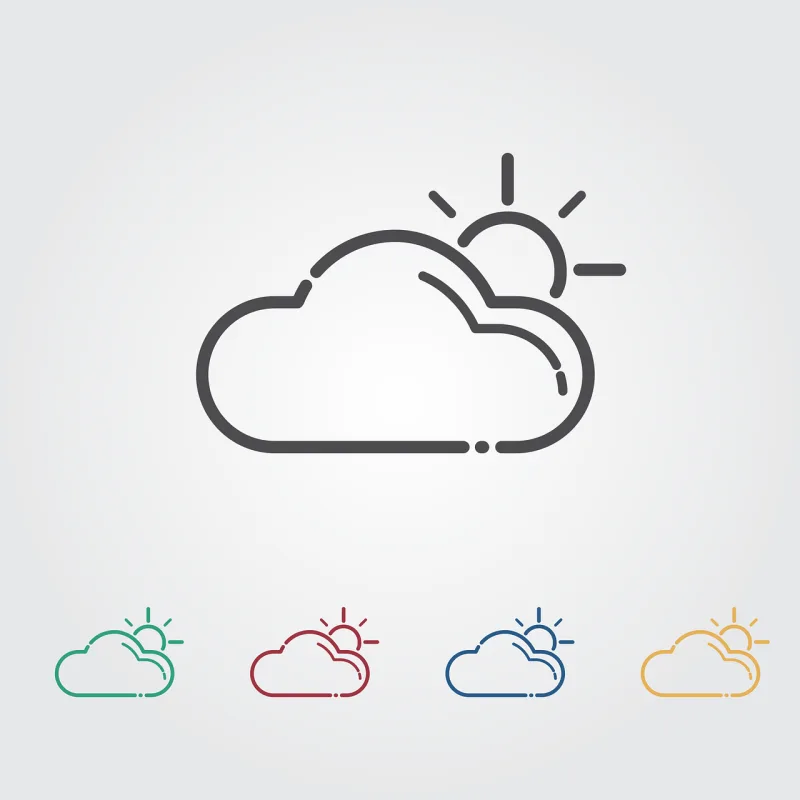 Cloud Sun Meteorology Stickdatei – Natur