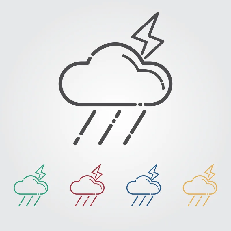 Thunderbolt Icon Cloud Stickdatei – Natur