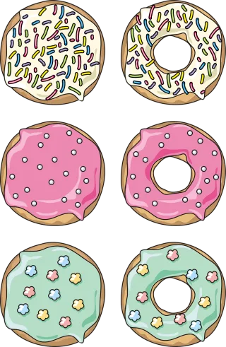 Donuts Pastries Food Stickdatei