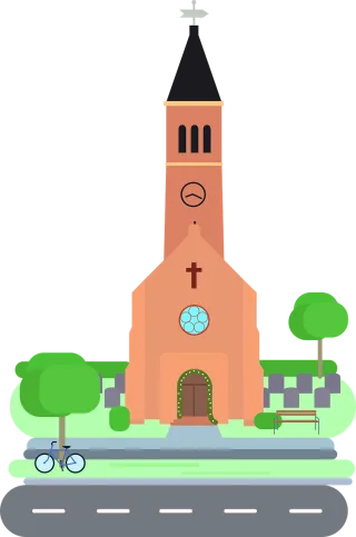 Church Chapel Religion Stickdatei