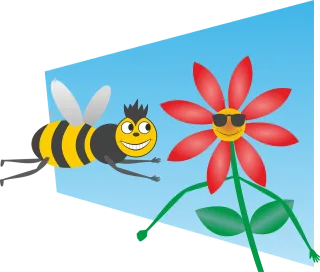 Bee Bumblebee Beautiful flowers Stickdatei