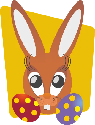 Rabbit Easter bunny Easter eggs Stickdatei