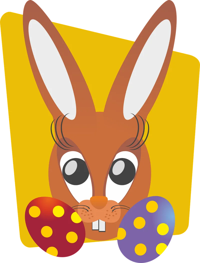 Rabbit Easter bunny Easter eggs Stickdatei – Tiere