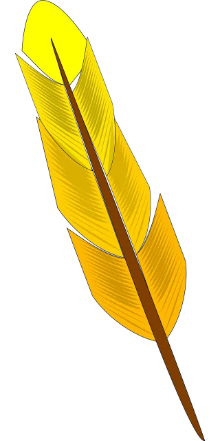 Feather Yellow Bird Stickdatei