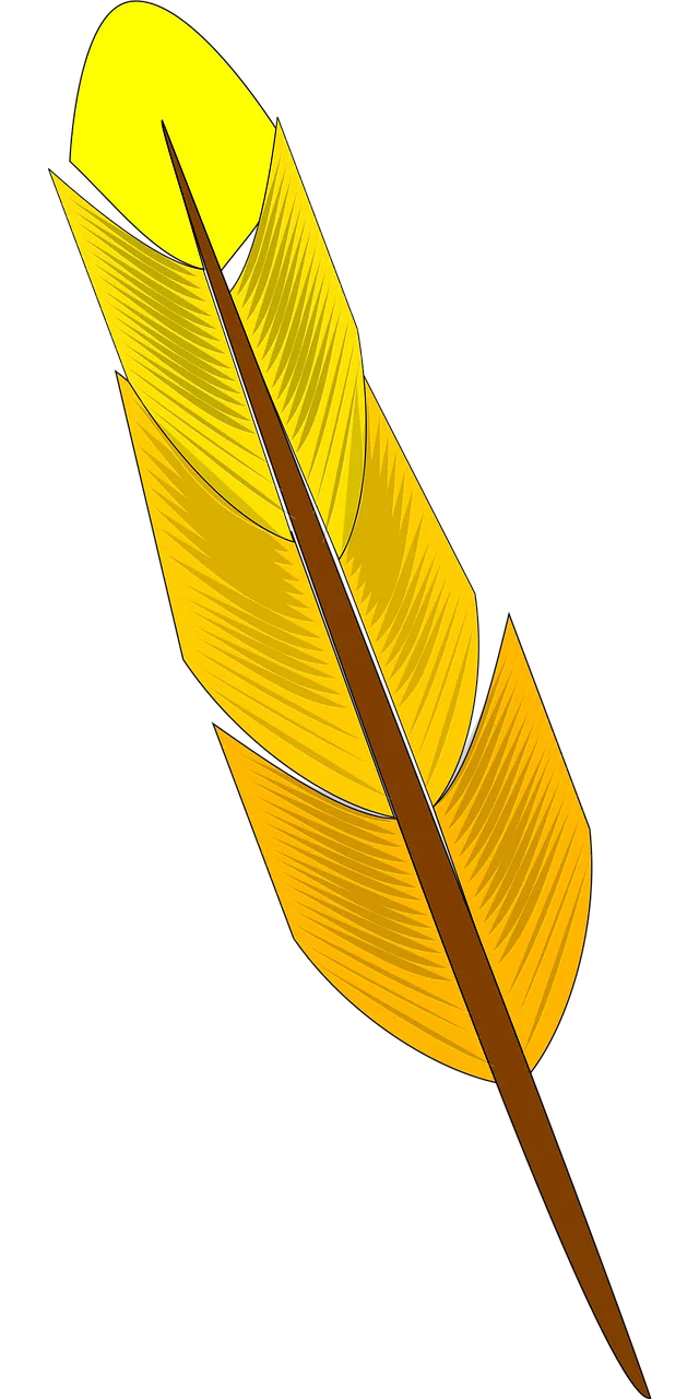 Feather Yellow Bird Stickdatei – Natur