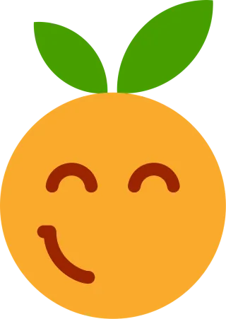 Clementine Orange Cartoon Stickdatei
