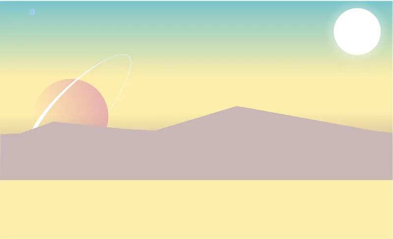 Cartoon Landscape Low poly Stickdatei – Natur