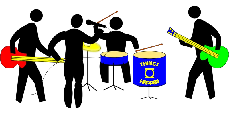 Band Drum Guitar Stickdatei – Musik